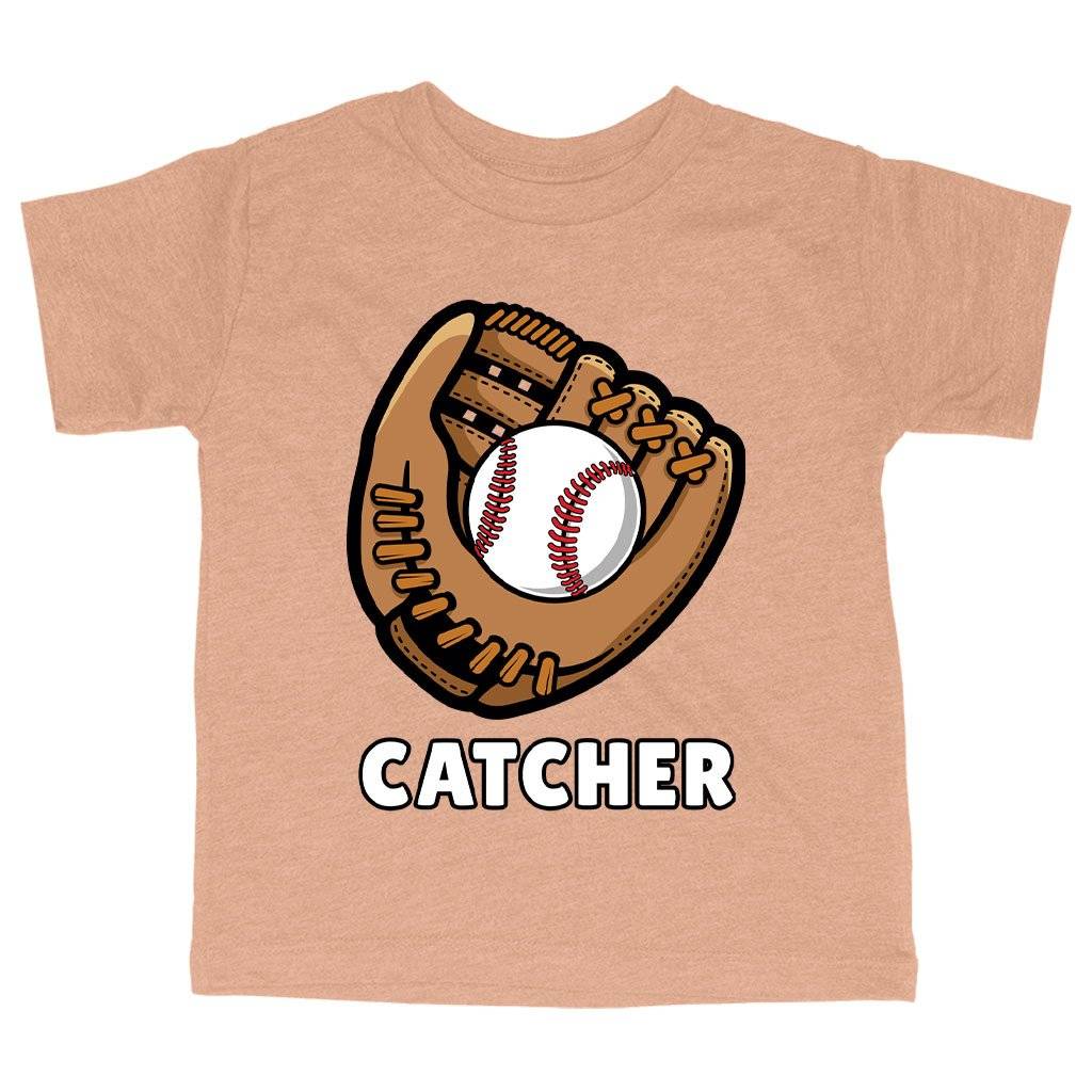 59218-828d20.jpeg Triblend Toddler Catcher T-Shirt - Baseball T-Shirts Kids & Baby Toddler Clothing Color : Ice Blue Triblend|Olive Triblend|Peach Triblend