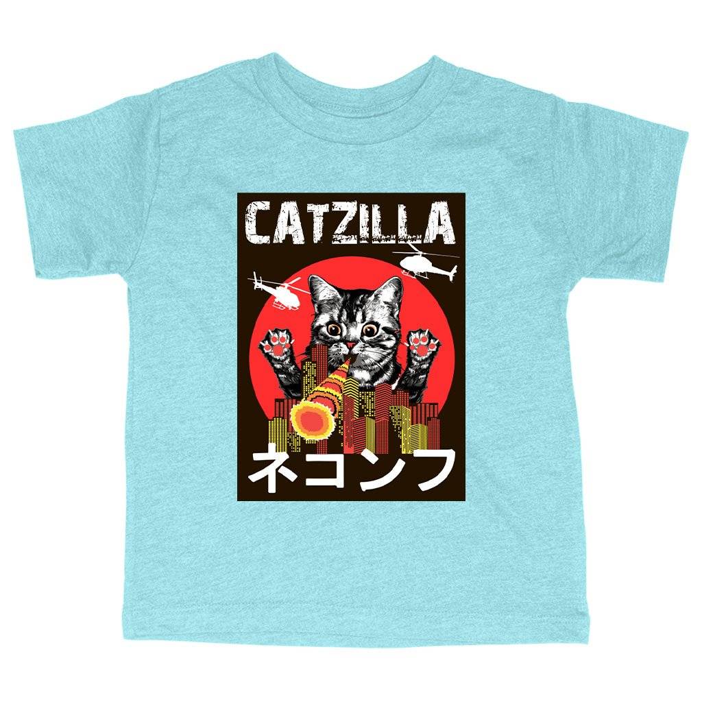 59220-9b5c1b.jpeg Triblend Toddler Catzilla T-Shirt - Japanese Vintage T-Shirt Kids & Baby Toddler Clothing Color : Ice Blue Triblend|Olive Triblend|Peach Triblend