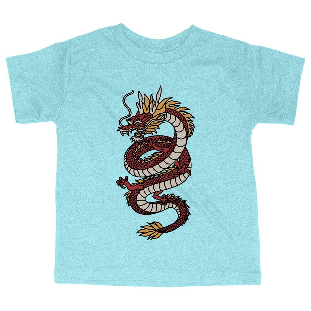 59221-a6a9fe.jpeg Triblend Toddler Chinese Dragon T-Shirt - Dragon T-Shirt Design Kids & Baby Toddler Clothing Color : Ice Blue Triblend|Olive Triblend|Peach Triblend