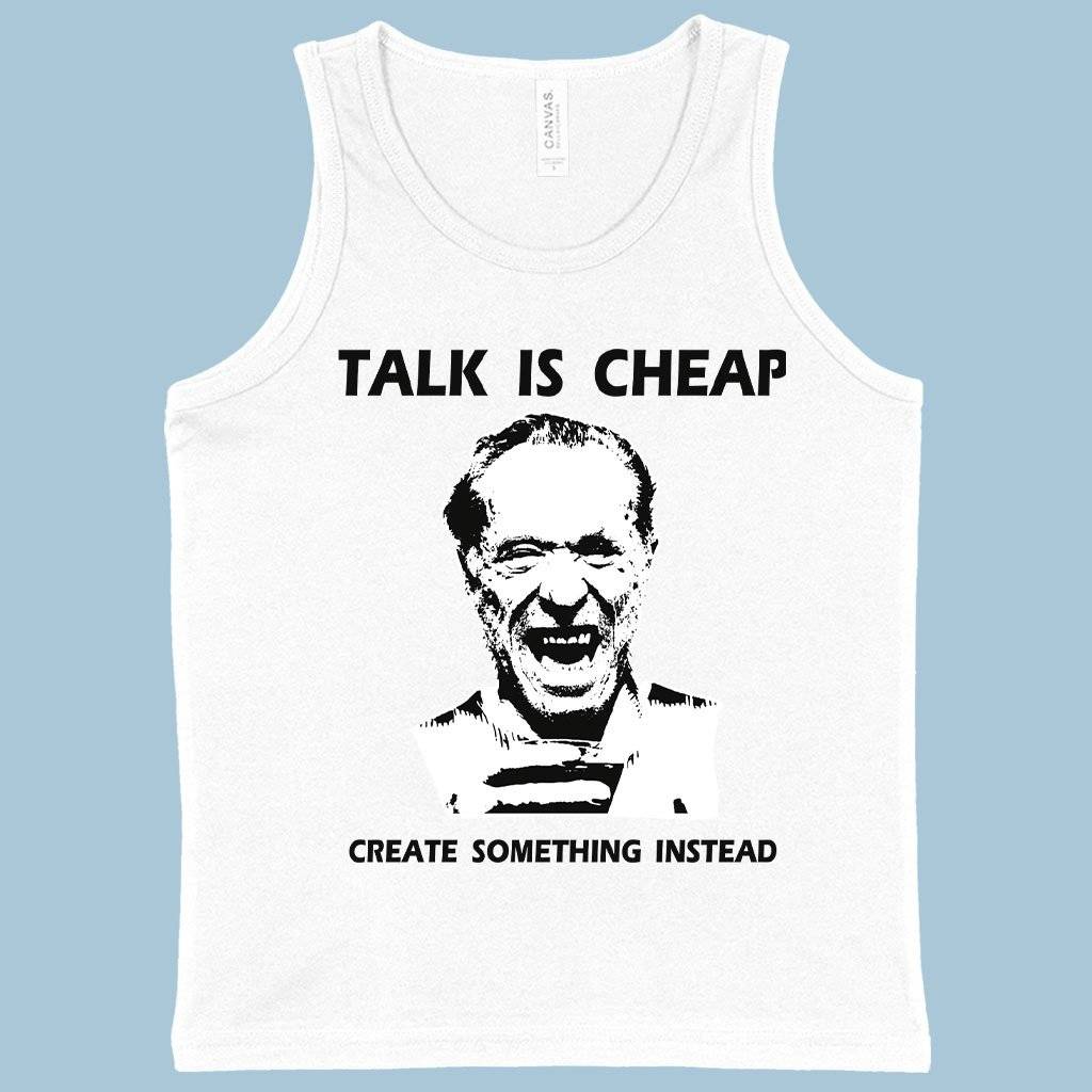 59456-b84e2a.jpeg Kids' Talk Is Cheap Tank - Charles Bukowski Tank Kids & Baby Kids' Clothing Color : Black|White|Athletic Heather