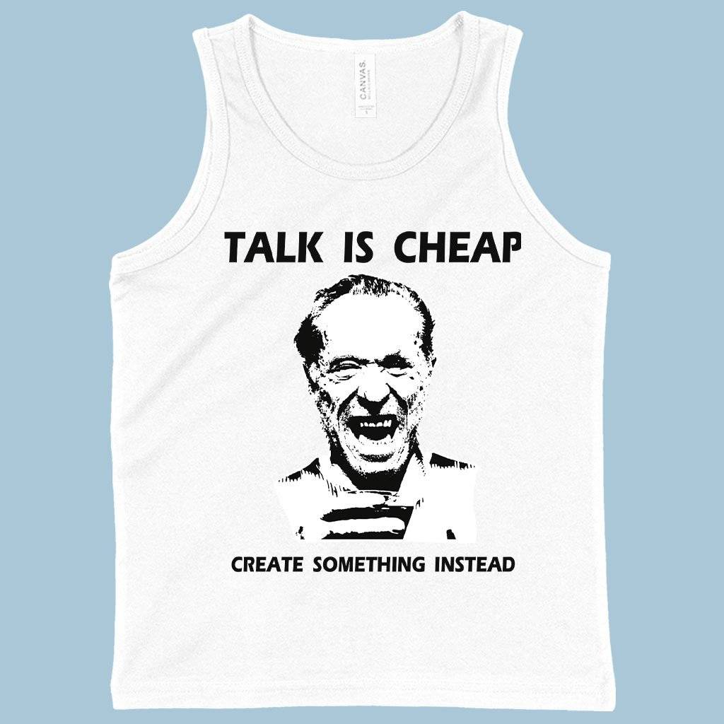 59456-f4fe70.jpeg Kids' Talk Is Cheap Tank - Charles Bukowski Tank Kids & Baby Kids' Clothing Color : Black|White|Athletic Heather