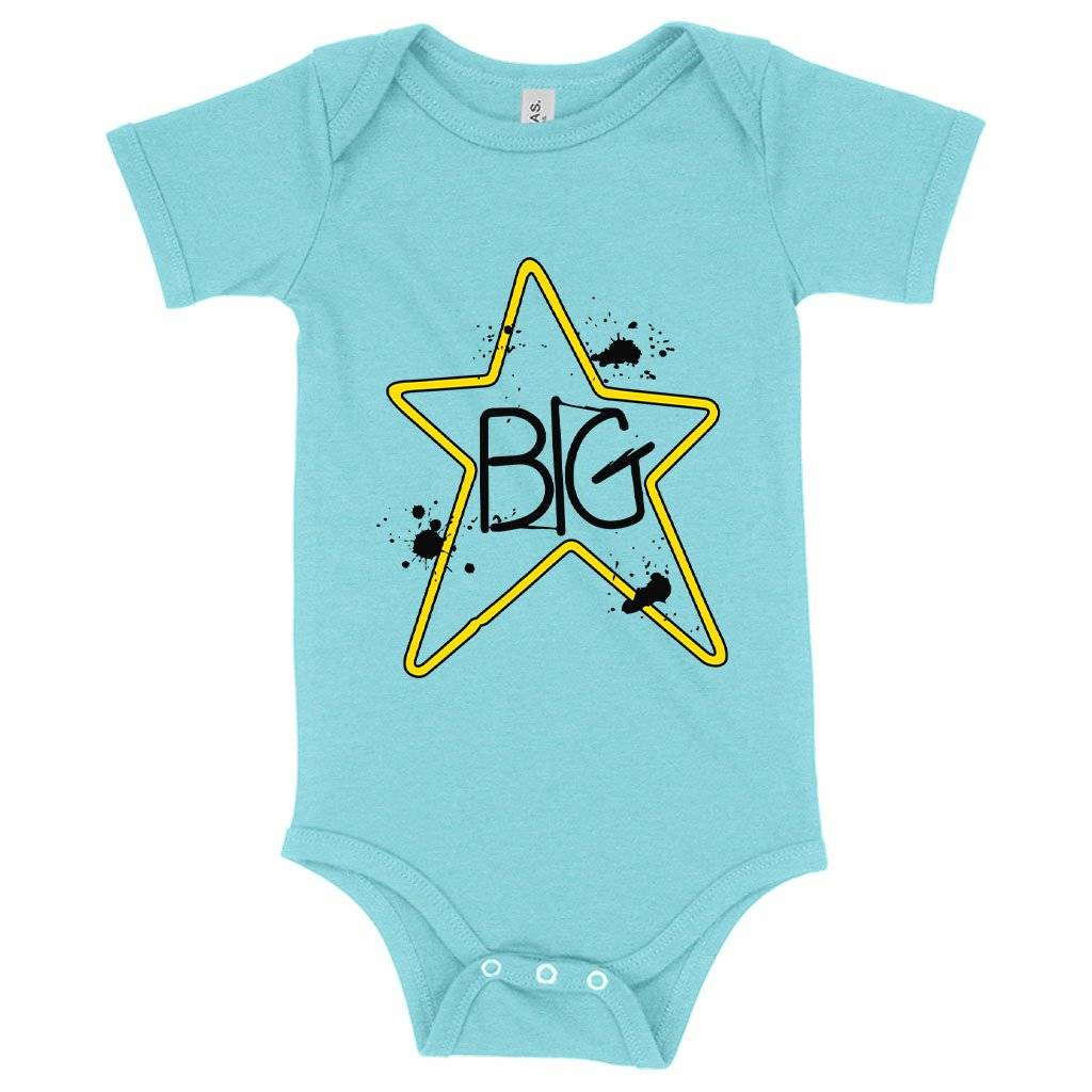 59506-fd5246.jpeg Baby Big Star Onesie - Big Star Vintage Onesie Baby Clothing Kids & Baby Color : Mauve Triblend|Ice Blue Triblend|Gray Triblend