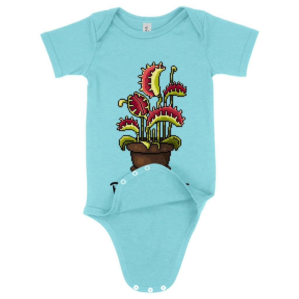 59509-987579.jpeg Baby Bite Me Onesie - Venus Flytrap Onesie Baby Clothing Kids & Baby Color : Peach Triblend|Ice Blue Triblend|Gray Triblend