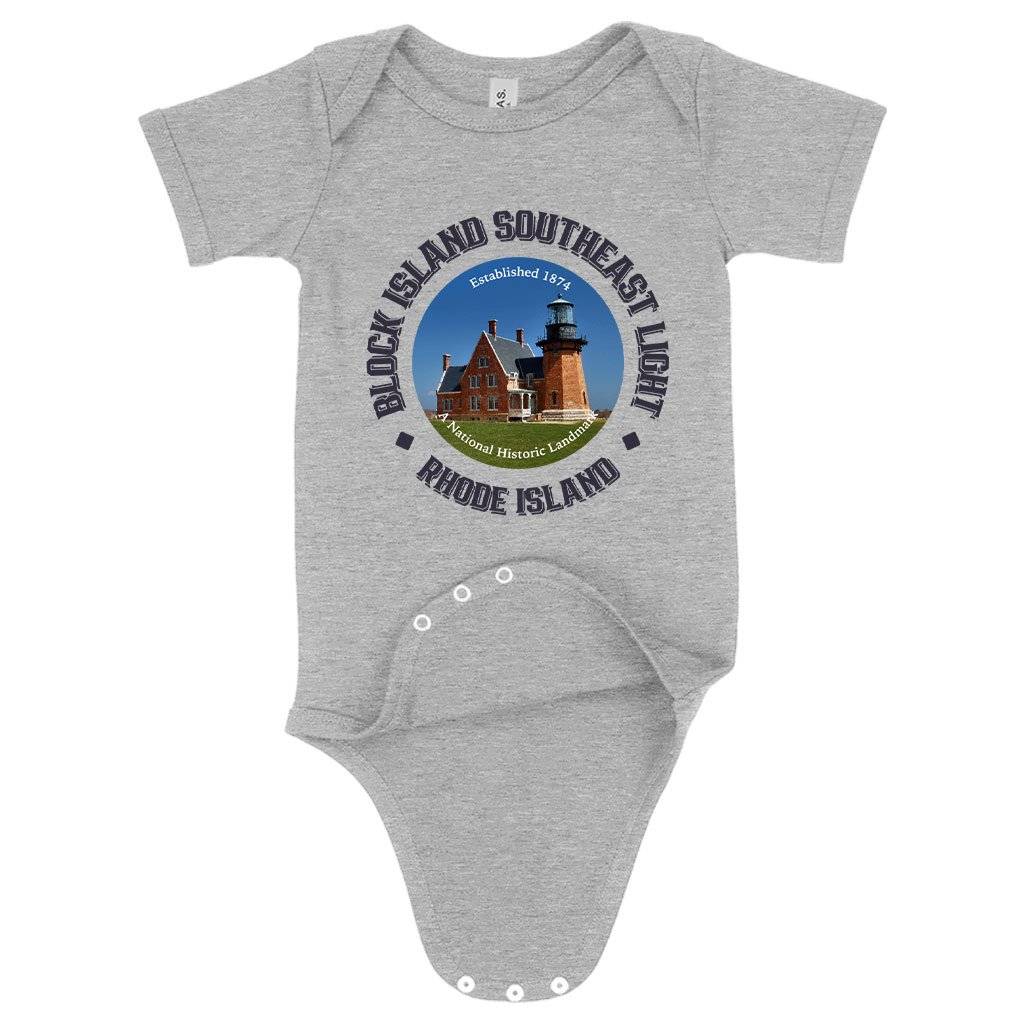 59510-0b1af4.jpeg Baby Block Island Onesie - Rhode Island Onesies Baby Clothing Kids & Baby Color : Gray Triblend|Peach Triblend|Ice Blue Triblend