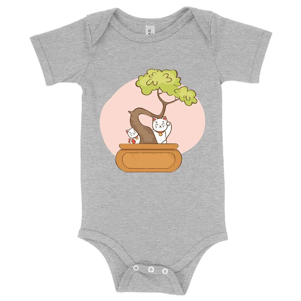 59513-3234f0.jpeg Baby Bonsai Onesie - Cat Onesies Baby Clothing Kids & Baby Color : Gray Triblend|Peach Triblend|Ice Blue Triblend