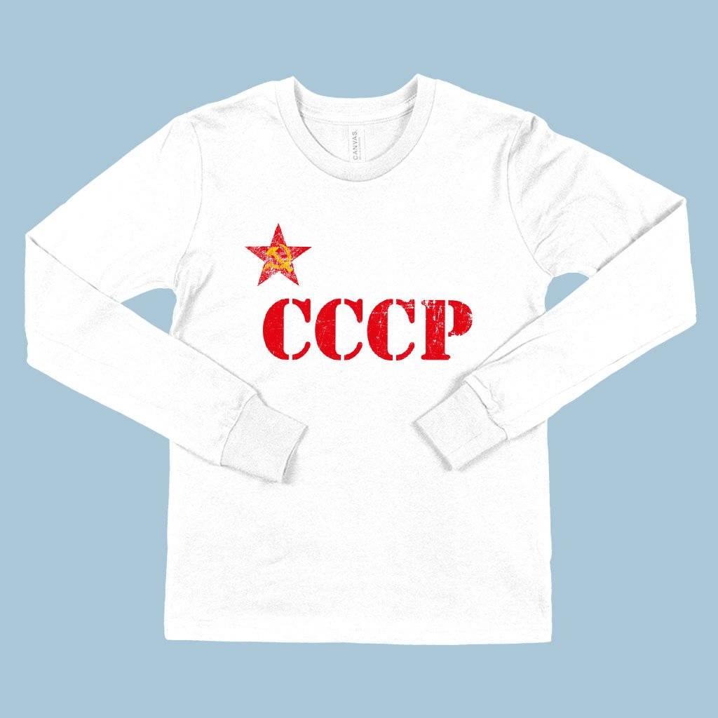 59604-acf843.jpeg Kids' CCCP Long Sleeve T-Shirt - USSR T-Shirt Kids & Baby Kids' Clothing Color : White|Heather Yellow Gold|Black