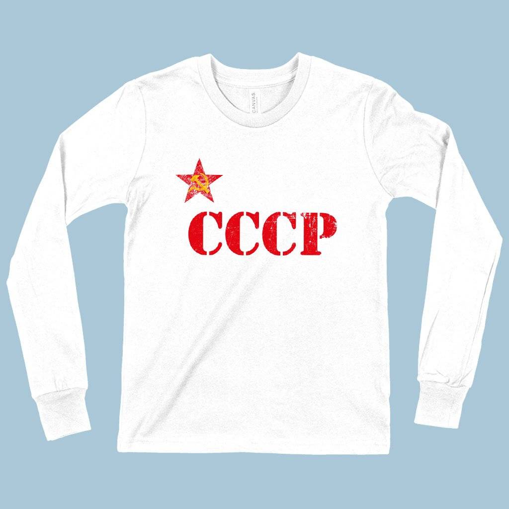 59604-cbf619.jpeg Kids' CCCP Long Sleeve T-Shirt - USSR T-Shirt Kids & Baby Kids' Clothing Color : White|Heather Yellow Gold|Black