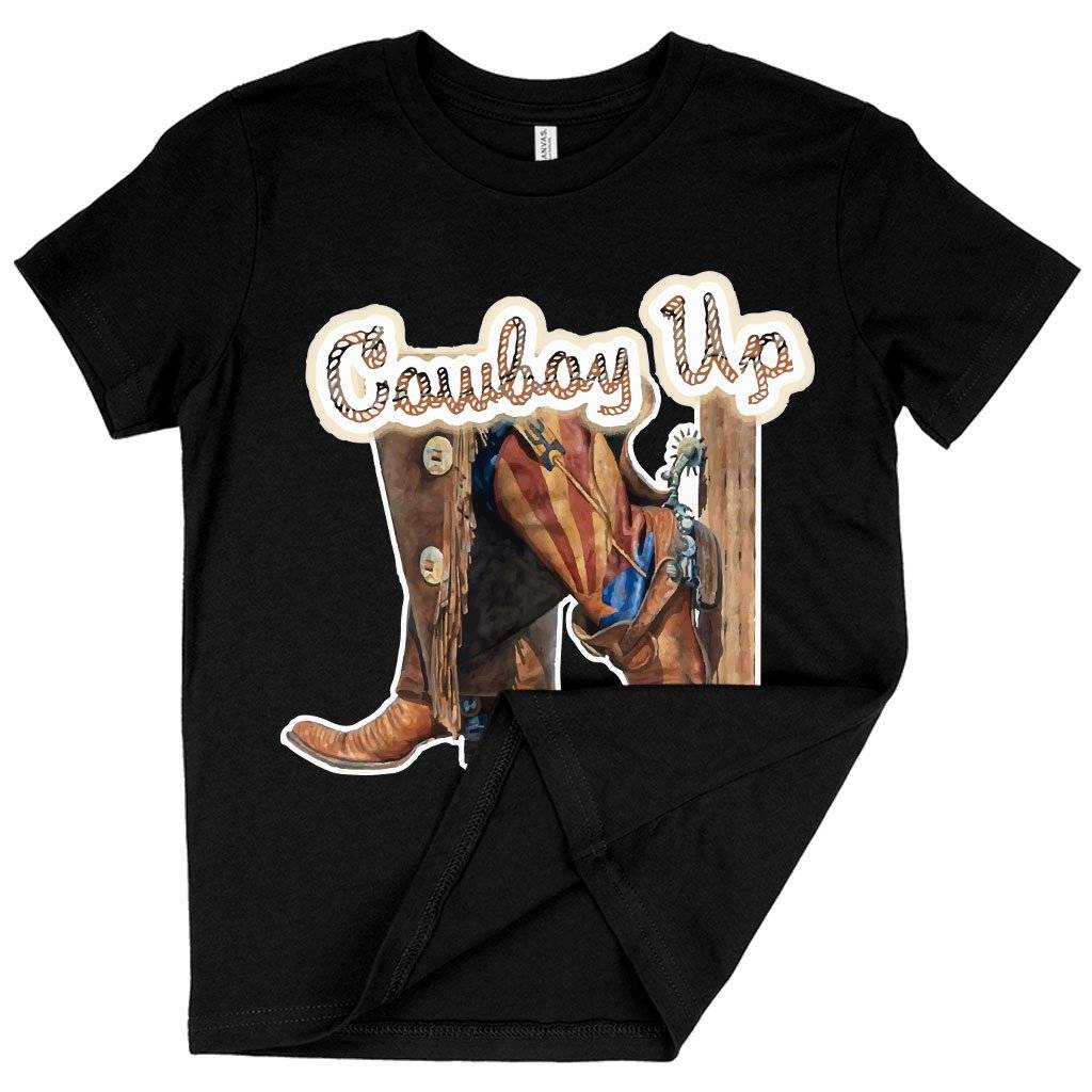 59607-0905e1.jpeg Kids' Cowboy Up T-Shirt - Vintage Tee Shirts Kids & Baby Kids' Clothing Color : Mustard|Pink|Black