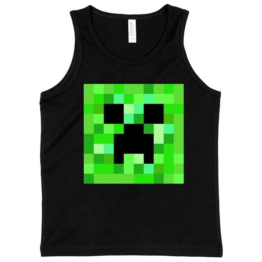 59615-6ea5f9.jpeg Kids' Creeper Tank - Minecraft Tank Kids & Baby Kids' Clothing Color : Neon Blue|White|Black