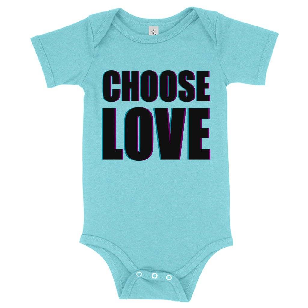 59933-537030.jpeg Baby Choose Love Onesie - Love Graphic Onesie Baby Clothing Kids & Baby Color : Gray Triblend|Peach Triblend|Ice Blue Triblend
