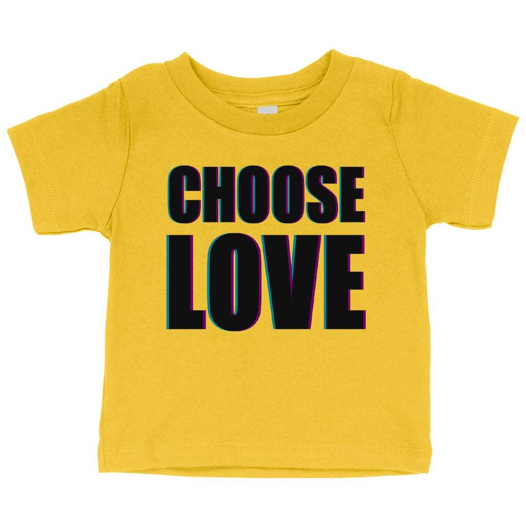 59936-11095c.jpeg Baby Choose Love T-Shirt - Love Graphic T-Shirt Baby Clothing Kids & Baby Color : White|Yellow|Navy