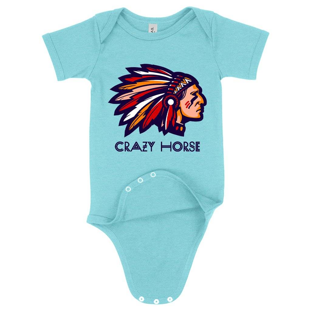59937-ad6f42.jpeg Baby Crazy Horse Onesie - Graphic Onesie Baby Clothing Kids & Baby Color : Mauve Triblend|Peach Triblend|Ice Blue Triblend