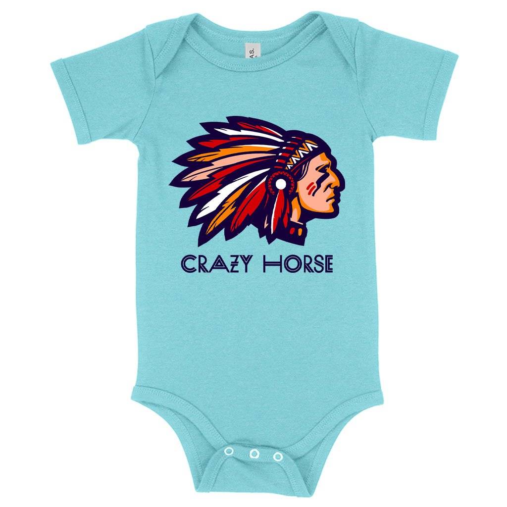 59937-cde36b.jpeg Baby Crazy Horse Onesie - Graphic Onesie Baby Clothing Kids & Baby Color : Mauve Triblend|Peach Triblend|Ice Blue Triblend