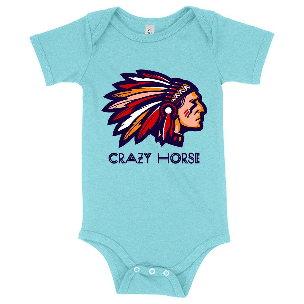 59937-f2a83c.jpeg Baby Crazy Horse Onesie - Graphic Onesie Baby Clothing Kids & Baby Color : Mauve Triblend|Peach Triblend|Ice Blue Triblend