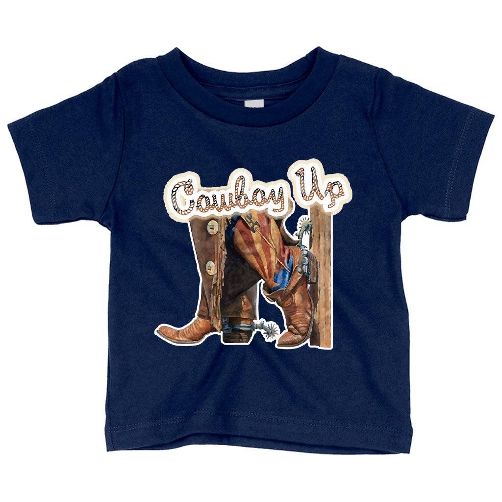 59938-2f5a7e.jpeg Baby Cowboy Up T-Shirt - Vintage Tee Shirts Baby Clothing Kids & Baby Color : Pink|Navy|Heather Columbia Blue