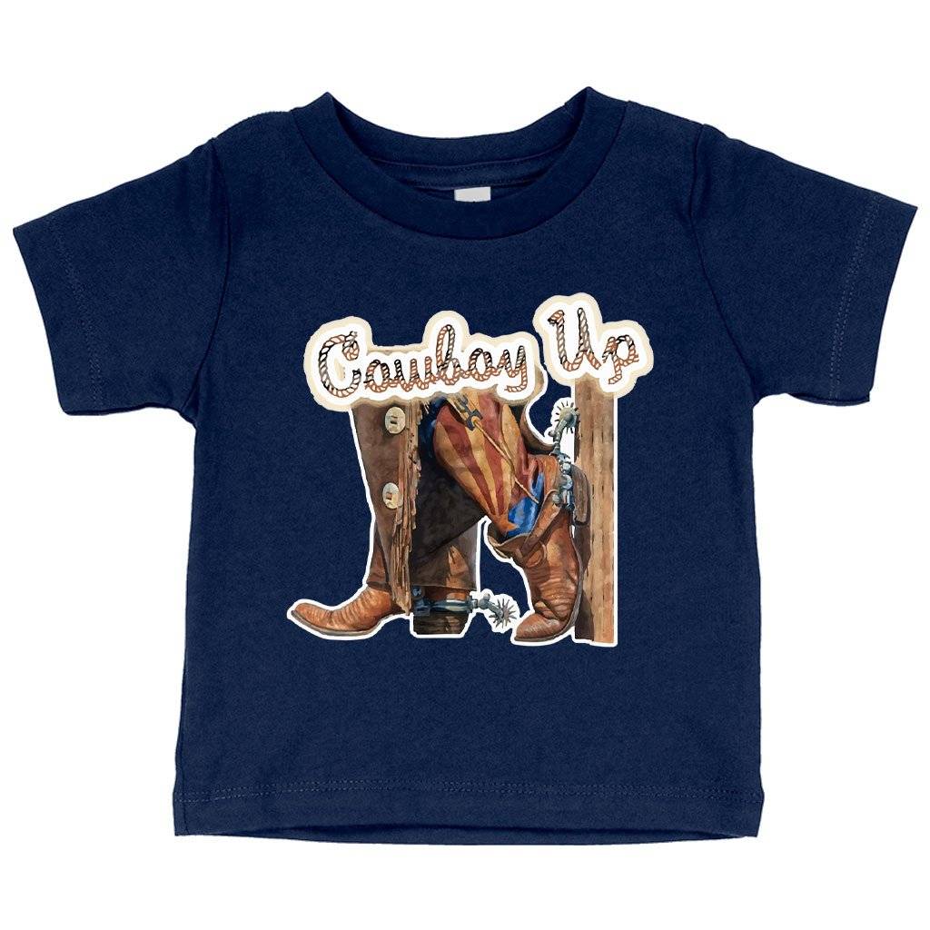59938-ae0aec.jpeg Baby Cowboy Up T-Shirt - Vintage Tee Shirts Baby Clothing Kids & Baby Color : Pink|Navy|Heather Columbia Blue