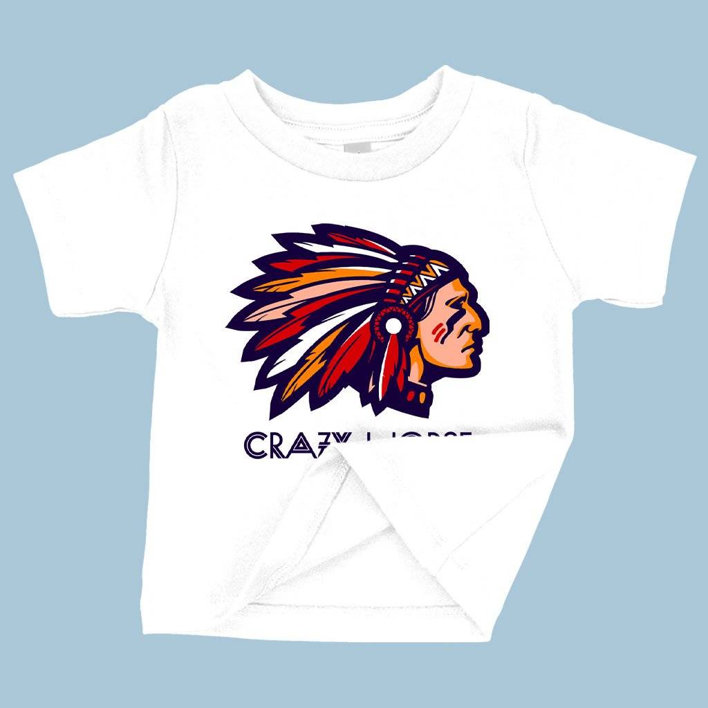 59939-584dbe.jpeg Baby Crazy Horse Onesie - Graphic Onesie Baby Clothing Kids & Baby Color : White|Yellow|Heather Columbia Blue