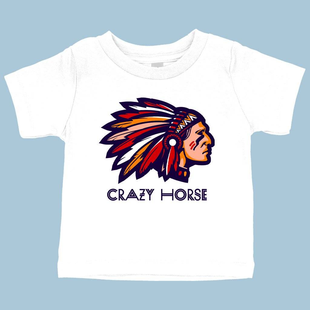 59939-bbda7a.jpeg Baby Crazy Horse Onesie - Graphic Onesie Baby Clothing Kids & Baby Color : White|Yellow|Heather Columbia Blue