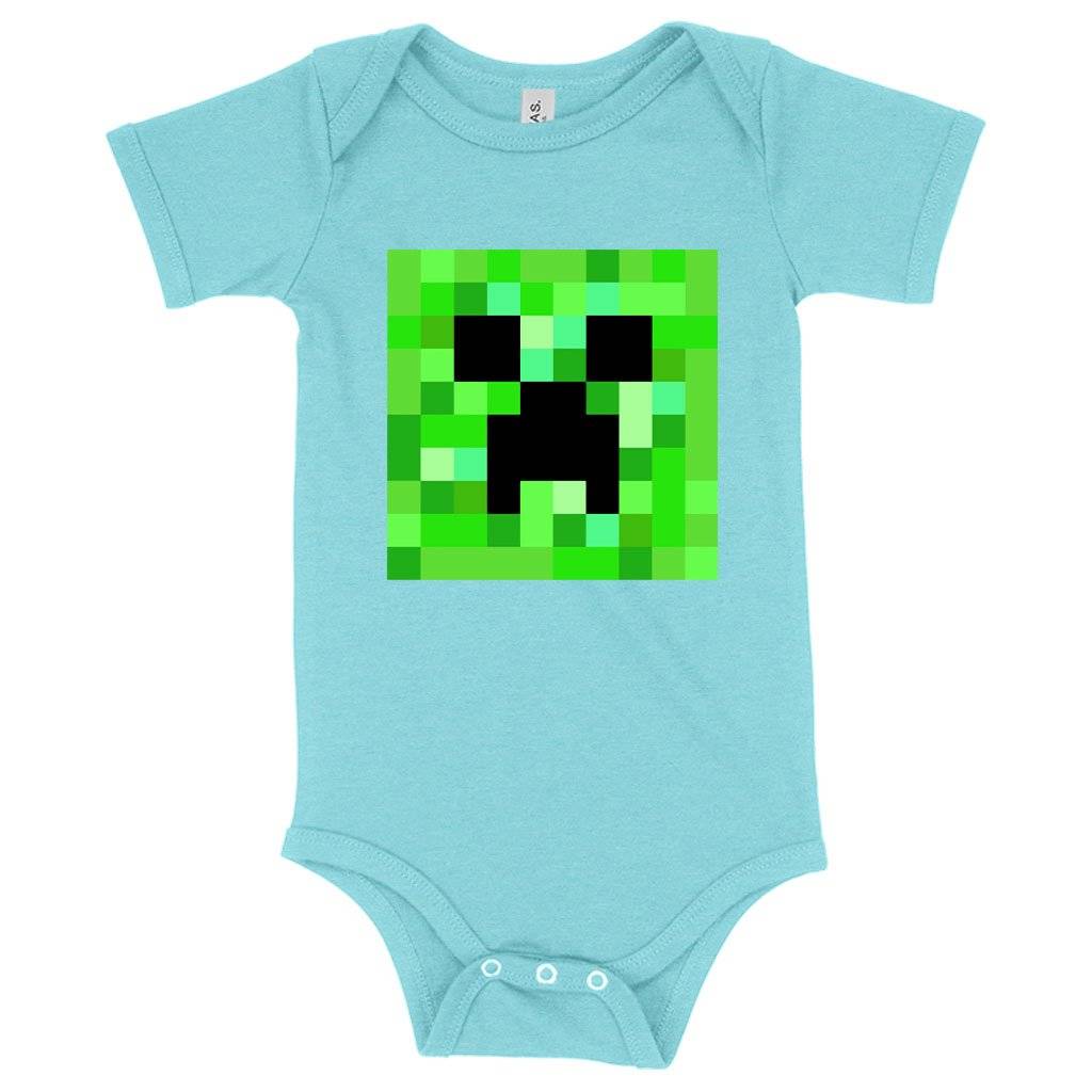 59940-c173db.jpeg Baby Creeper Onesie - Minecraft Onesie Baby Clothing Kids & Baby Color : Mauve Triblend|Gray Triblend|Ice Blue Triblend