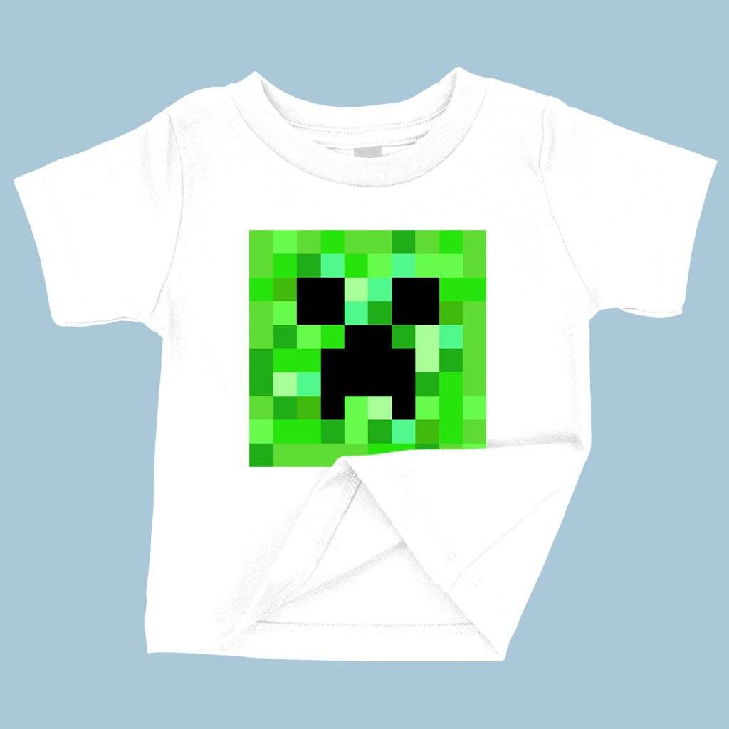 59941-ff68a7.jpeg Baby Creeper T-Shirt - Minecraft T-Shirt Baby Clothing Kids & Baby Color : White|Heather Columbia Blue|Athletic Heather