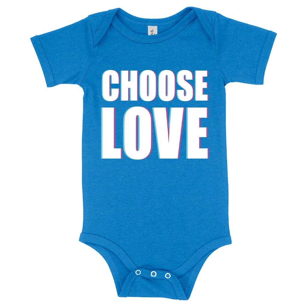 59946-1db79b.jpeg Baby Jersey Choose Love Onesie - Love Graphic Onesie Baby Clothing Kids & Baby Color : White|Heather Columbia Blue|Asphalt