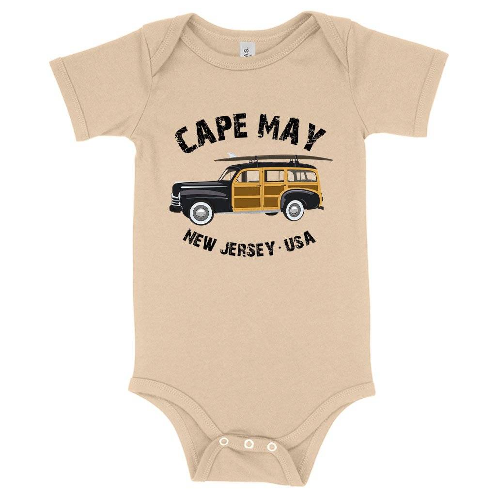 59947-33378e.jpeg Baby Jersey Cape May Onesie - New Jersey Onesie - Onesies NJ Baby Clothing Kids & Baby Color : Heather Dust|White|Yellow