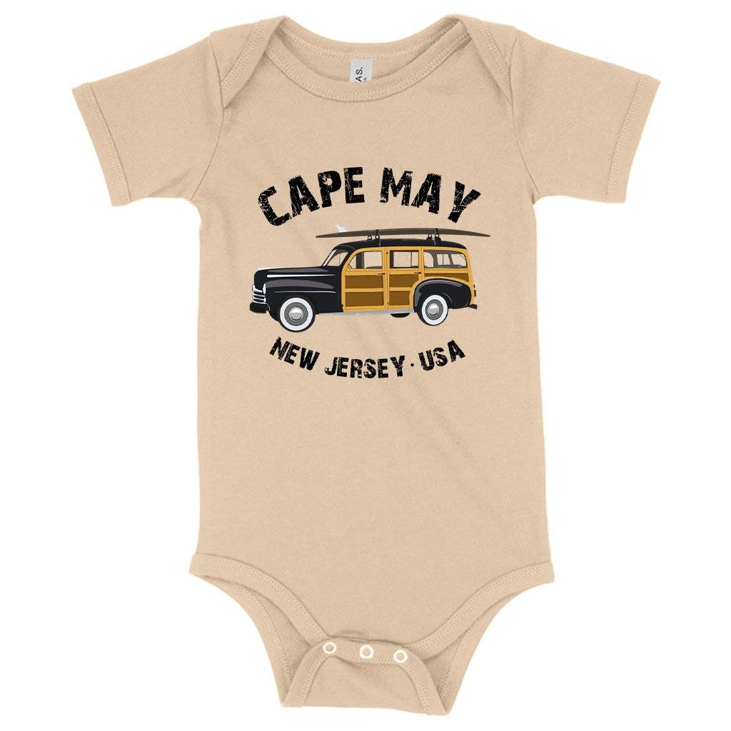 59947-49b9cd.jpeg Baby Jersey Cape May Onesie - New Jersey Onesie - Onesies NJ Baby Clothing Kids & Baby Color : Heather Dust|White|Yellow