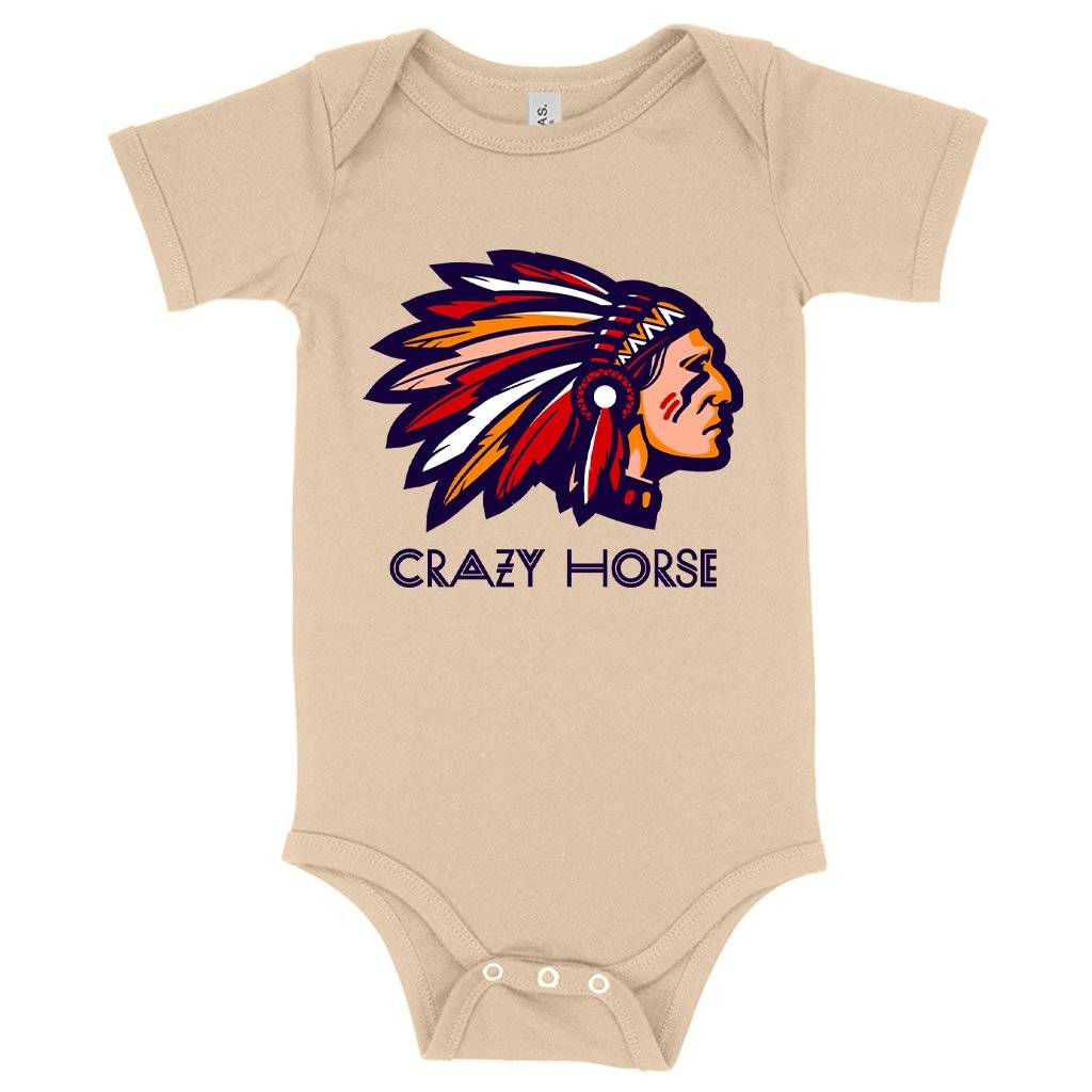 59948-5e5659.jpeg Baby Jersey Crazy Horse Onesie - Graphic Onesie Baby Clothing Kids & Baby Color : Heather Dust|Yellow|White