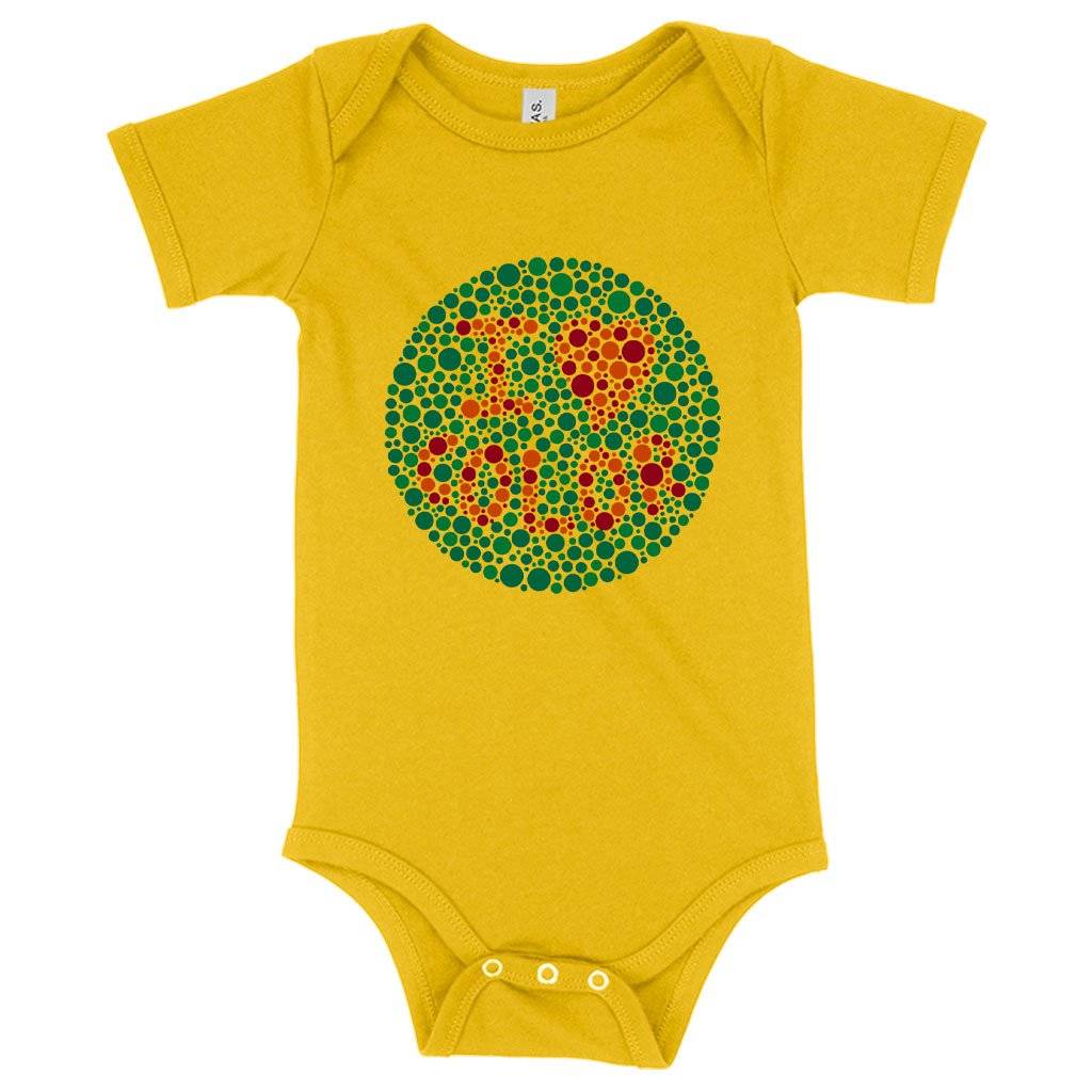 59951-55228a.jpeg Baby Jersey I Love Color Onesie - Color Blind Test Onesie Baby Clothing Kids & Baby Color : Heather Dust|Yellow|Heather Columbia Blue
