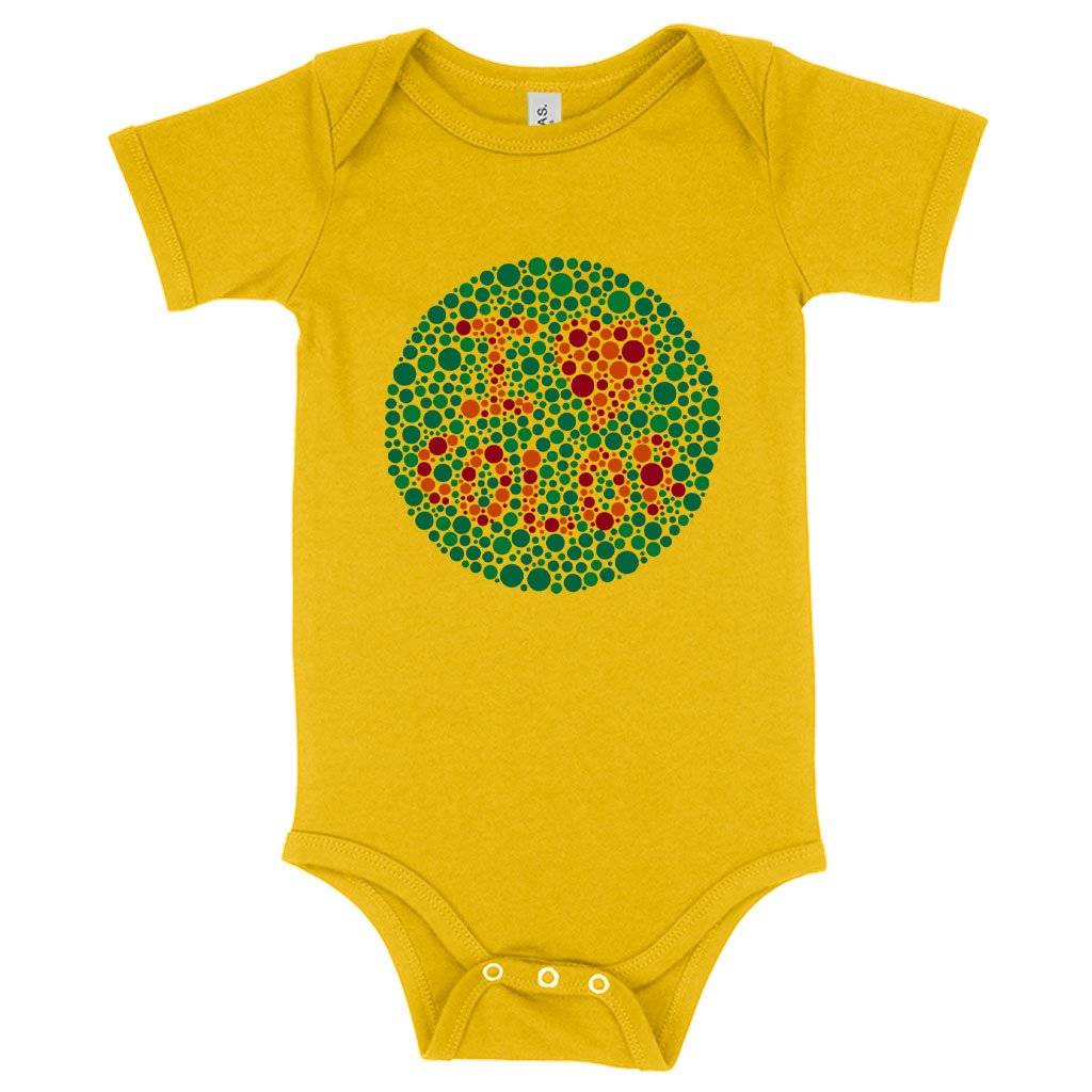 59951-ded3ba.jpeg Baby Jersey I Love Color Onesie - Color Blind Test Onesie Baby Clothing Kids & Baby Color : Heather Dust|Yellow|Heather Columbia Blue