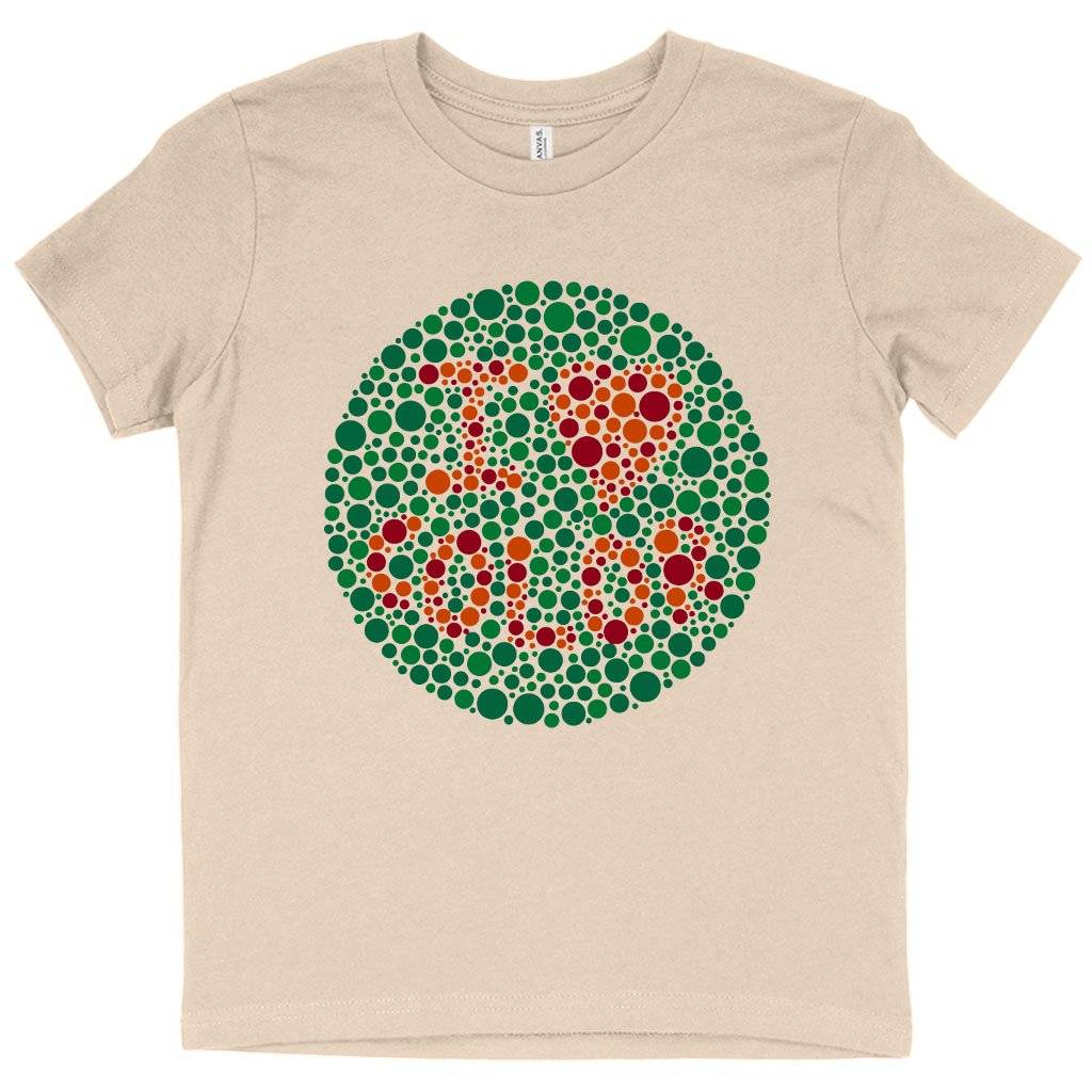 60110-34ab3a.jpeg Kids' I Love Color T-Shirt - Color Blind Test T-Shirt Kids & Baby Kids' Clothing Color : Mustard|Natural|Heather Red