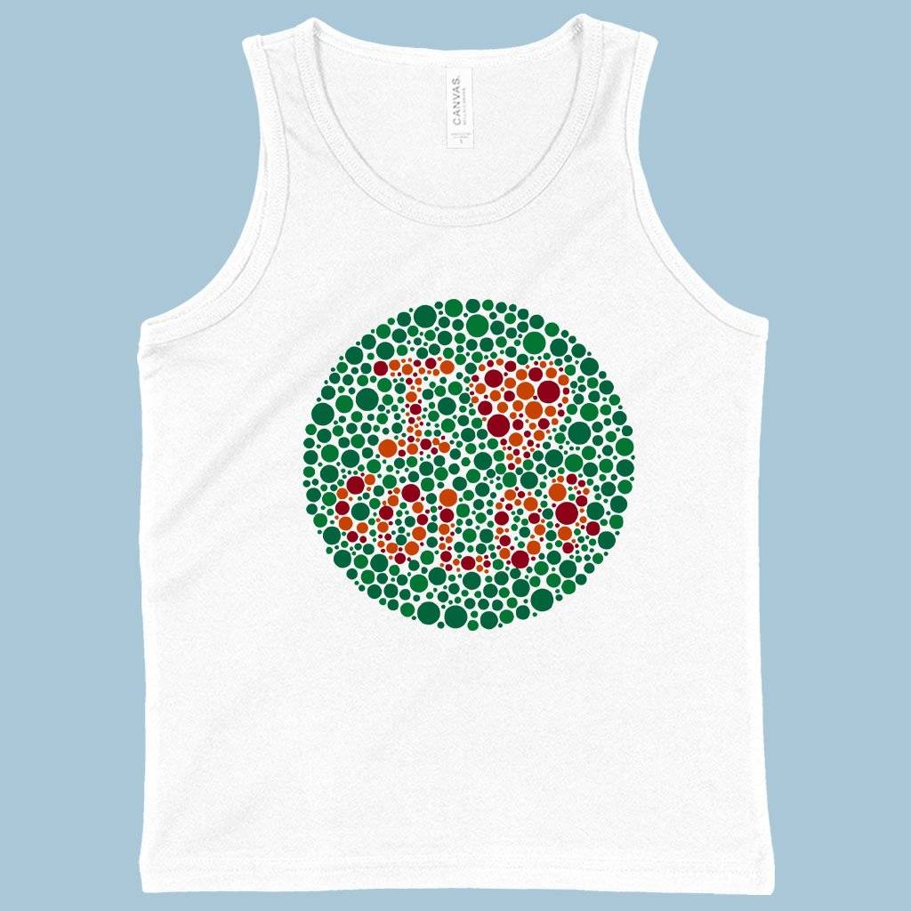 60111-0bd0cc.jpeg Kids' I Love Color Tank - Color Blind Test Tank Kids & Baby Kids' Clothing Color : Neon Blue|White|Athletic Heather