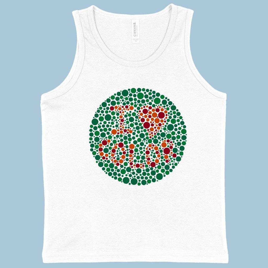 60111-31c810.jpeg Kids' I Love Color Tank - Color Blind Test Tank Kids & Baby Kids' Clothing Color : Neon Blue|White|Athletic Heather