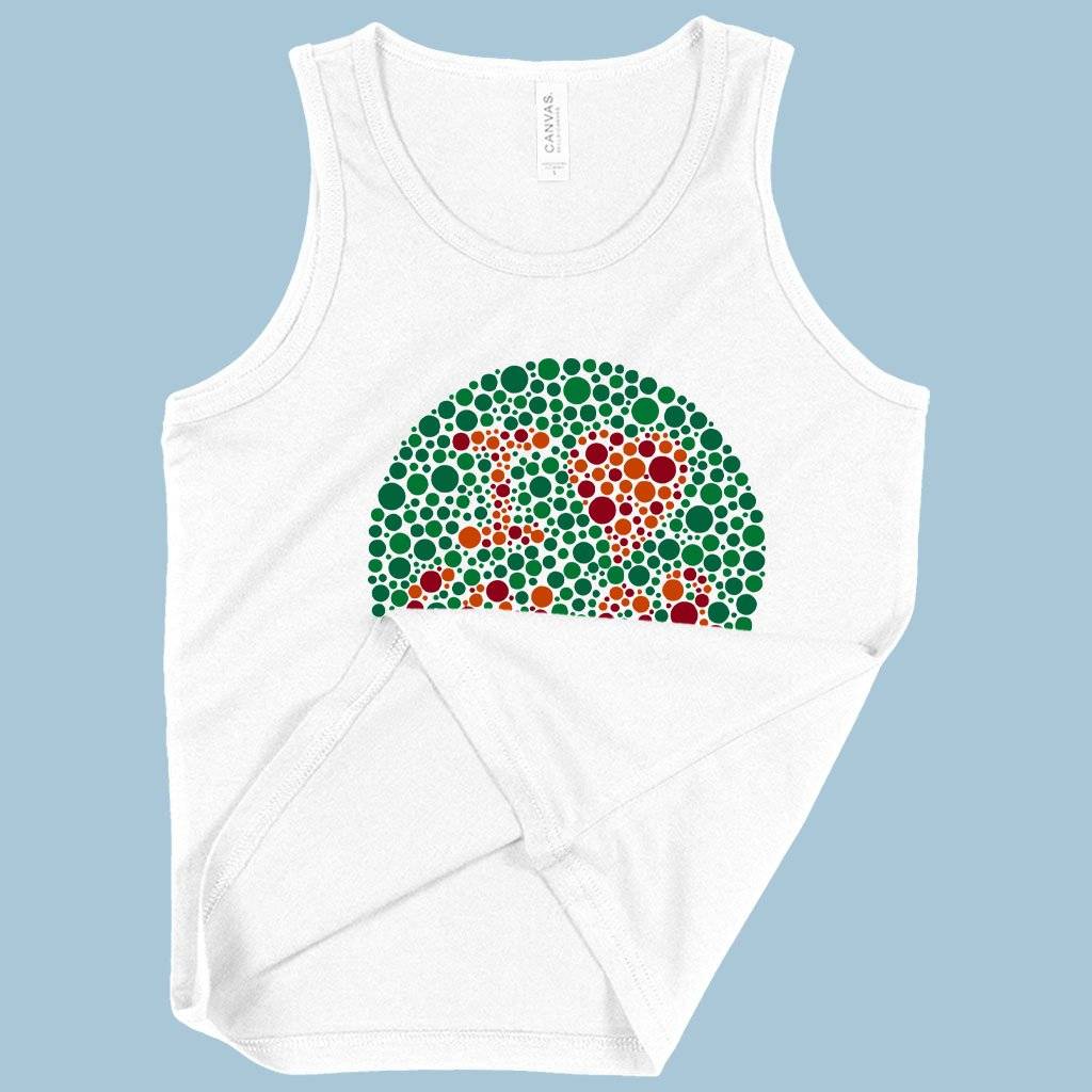 60111-6150cb.jpeg Kids' I Love Color Tank - Color Blind Test Tank Kids & Baby Kids' Clothing Color : Neon Blue|White|Athletic Heather