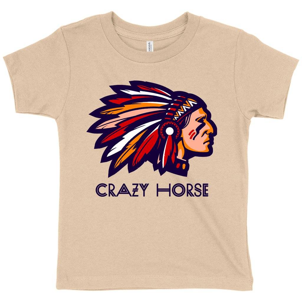 60288-7190a8.jpeg Toddler Crazy Horse T-Shirt - Graphic T-Shirt Kids & Baby Toddler Clothing Color : Heather Dust|Heather Yellow Gold|Heather Red