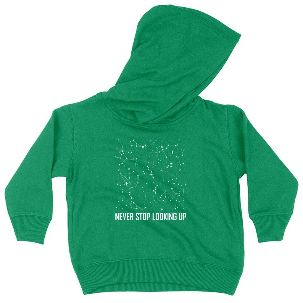 60296-3cc789.jpeg Toddler Never Stop Looking Up Hoodie - Constellation Hoodie - Stars Hoodie Kids & Baby Toddler Clothing Color : Turquoise|Kelly|Black