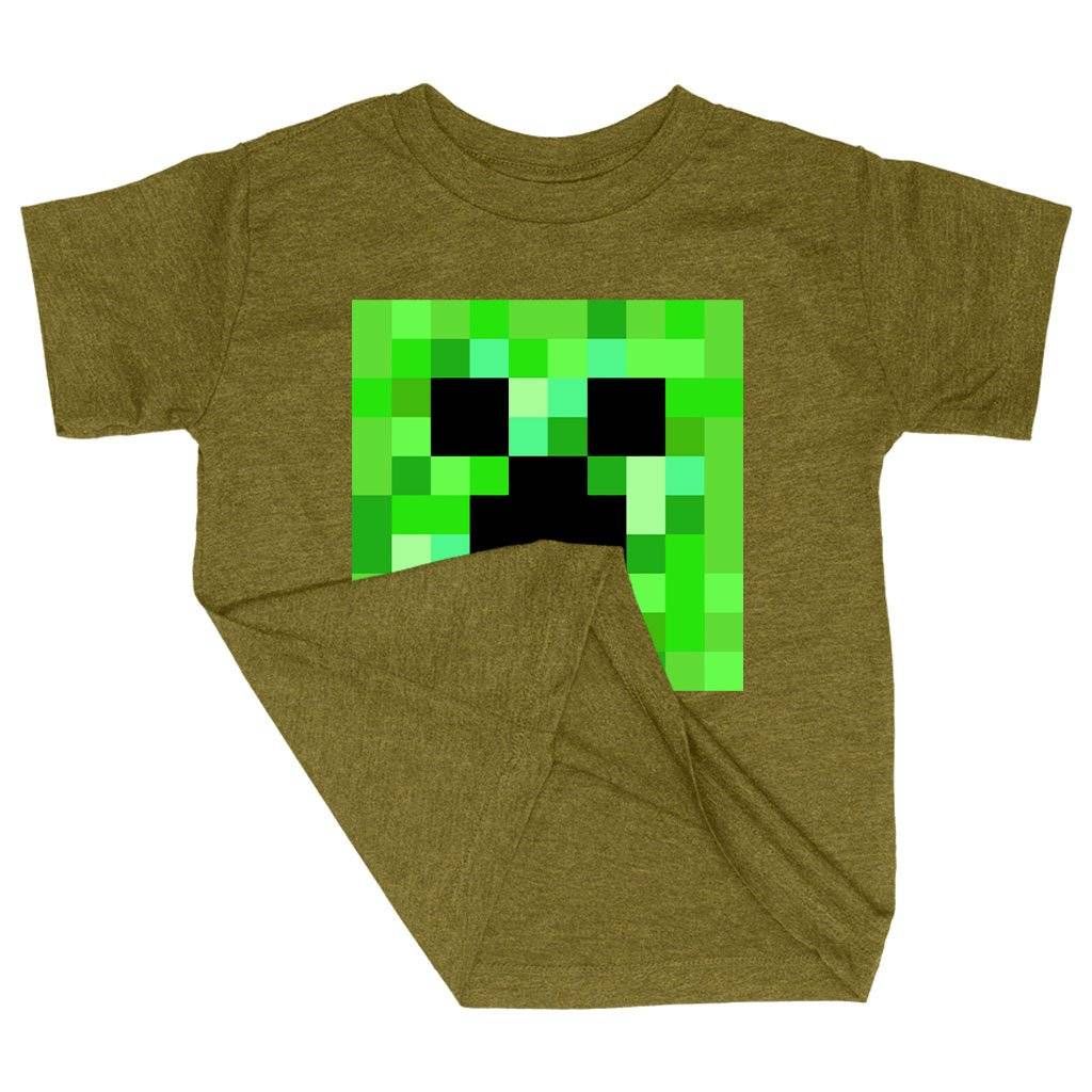 60300-8d3673.jpeg Triblend Toddler Creeper T-Shirt - Minecraft T-Shirt Kids & Baby Toddler Clothing Color : Ice Blue Triblend|Olive Triblend|Peach Triblend