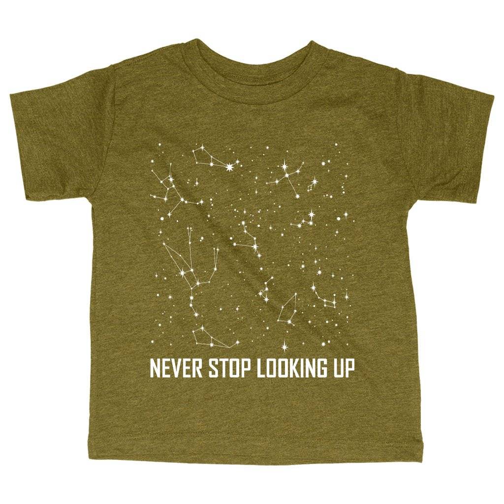 60305-07d046.jpeg Triblend Toddler Never Stop Looking Up T-Shirt - Constellation T-Shirt - Stars T-Shirt Kids & Baby Toddler Clothing Color : Ice Blue Triblend|Peach Triblend|Olive Triblend