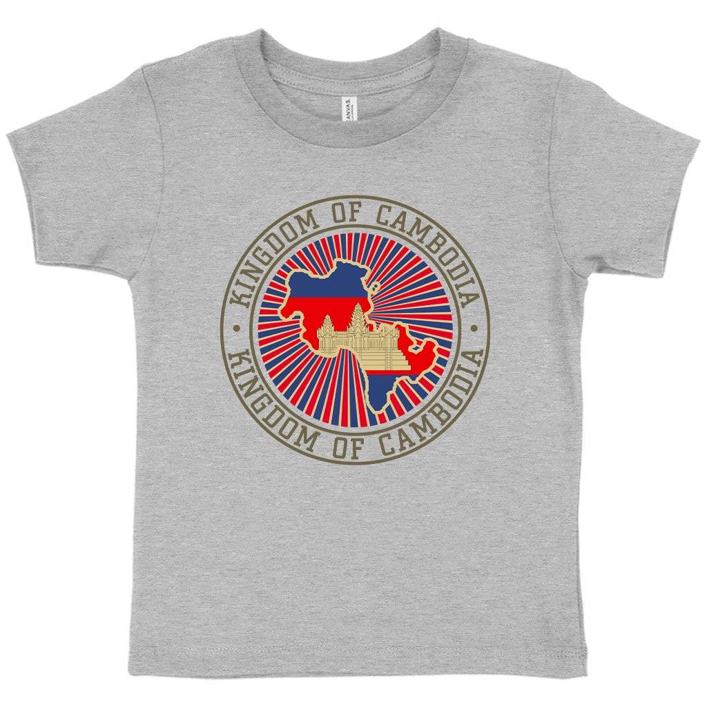 Toddler Cambodia T-Shirt - Vintage T-Shirts Kids & Baby Toddler Clothing Color : Heather Dust|Athletic Heather|Heather Red 