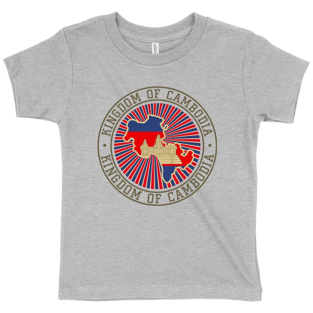 Toddler Cambodia T-Shirt - Vintage T-Shirts Kids & Baby Toddler Clothing Color : Heather Dust|Athletic Heather|Heather Red 