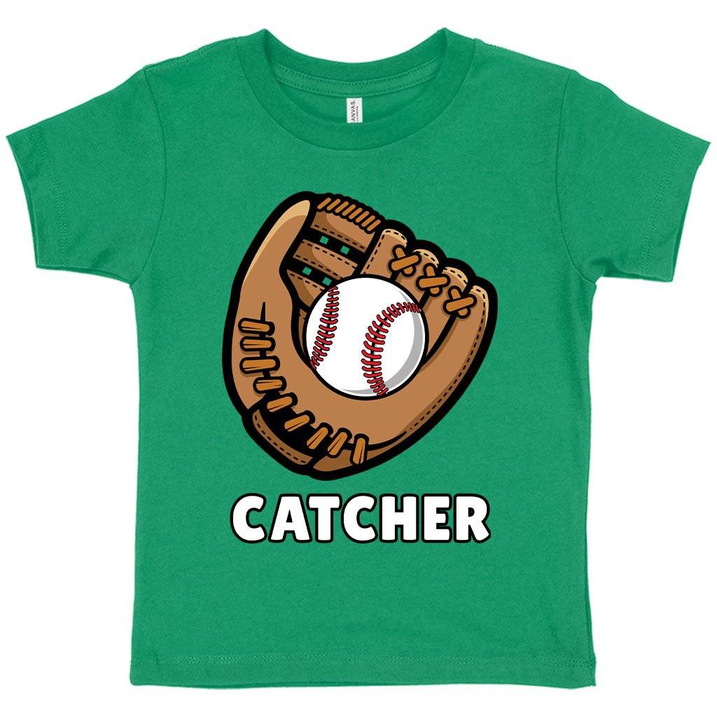 60408-1be24a.jpeg Toddler Catcher T-Shirt - Baseball T-Shirts Kids & Baby Toddler Clothing Color : Kelly|Heather Dust|Heather Columbia Blue