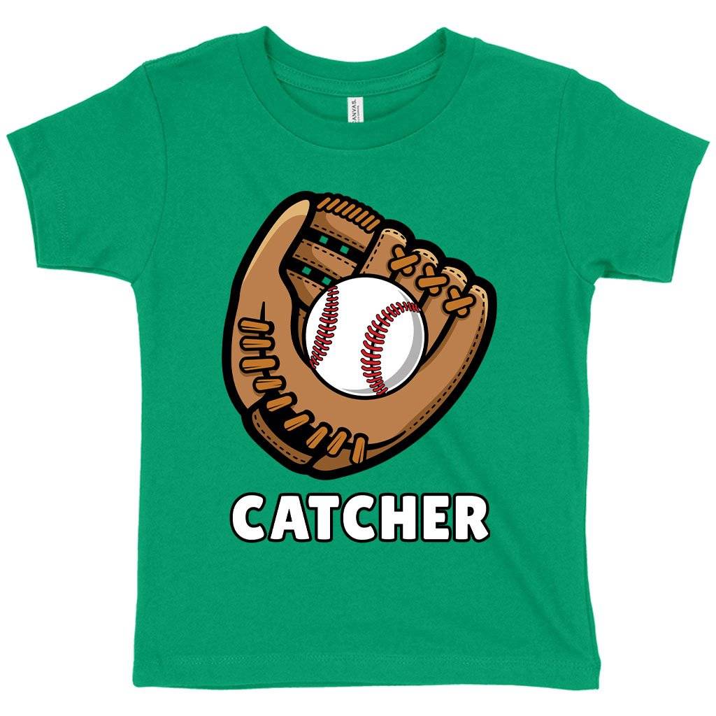 60408-b68c61.jpeg Toddler Catcher T-Shirt - Baseball T-Shirts Kids & Baby Toddler Clothing Color : Kelly|Heather Dust|Heather Columbia Blue