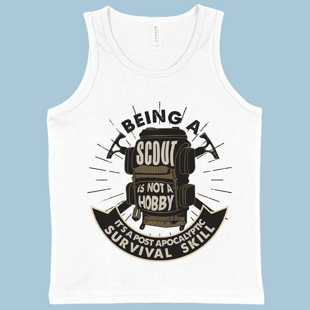 60693-d587b9.jpeg Kids' Being a Scout Is Not a Hobby Tank - Boy Scout Tanks - Scouting Tank Kids & Baby Kids' Clothing Color : White|Neon Blue|Athletic Heather