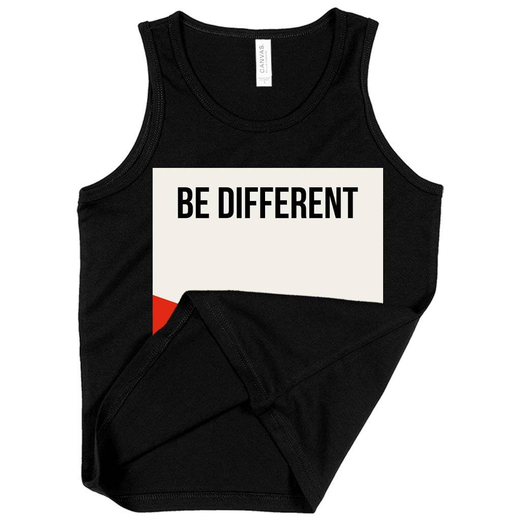 60694-c7de8e.jpeg Kids' Be Different Tank - Printed Tanks Kids & Baby Kids' Clothing Color : Black|Athletic Heather|Neon Blue