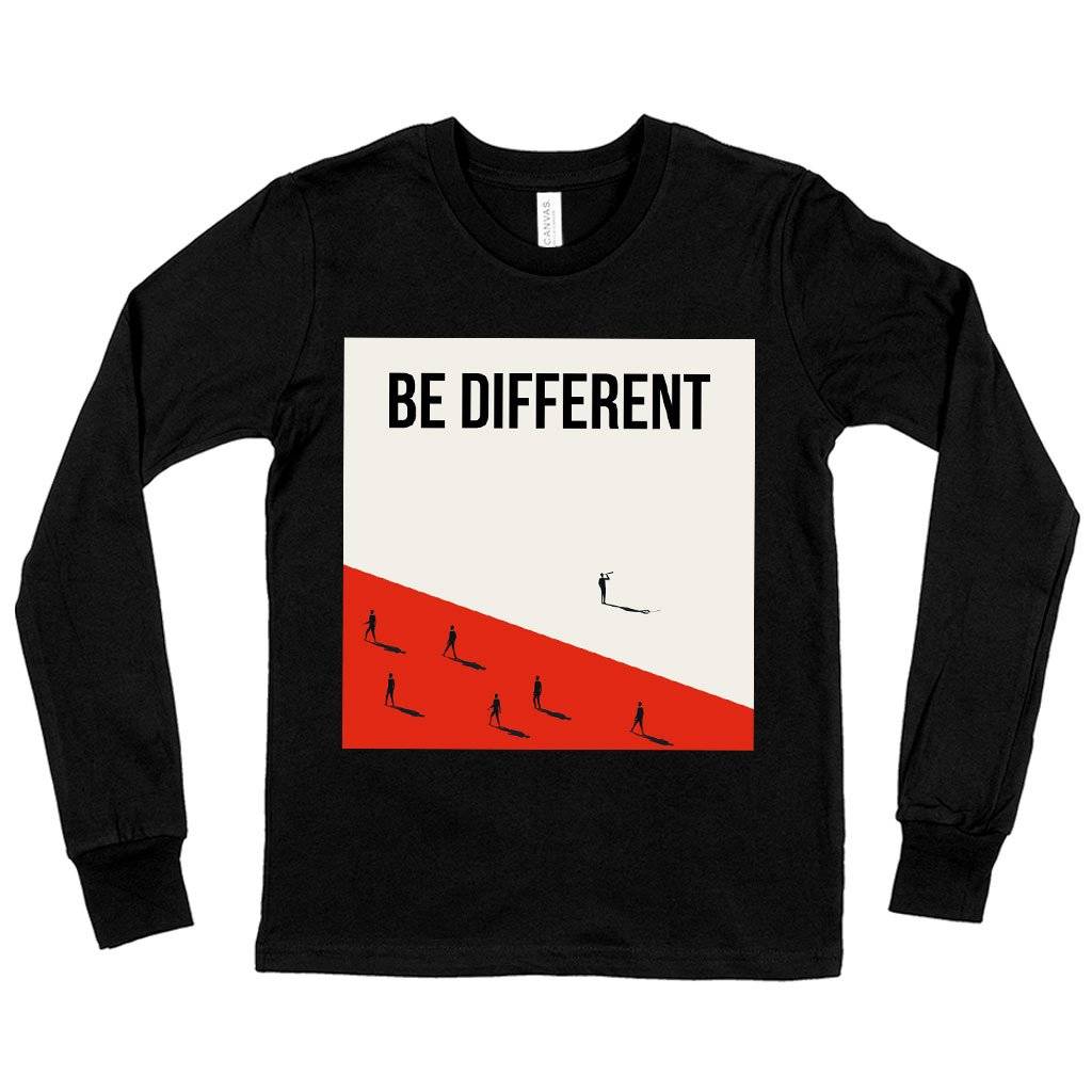 60695-8bb3f4.jpeg Kids' Be Different Long Sleeve T-Shirt - Printed T-Shirts Kids & Baby Kids' Clothing Color : Black|Gray Triblend|Dark Gray Heather