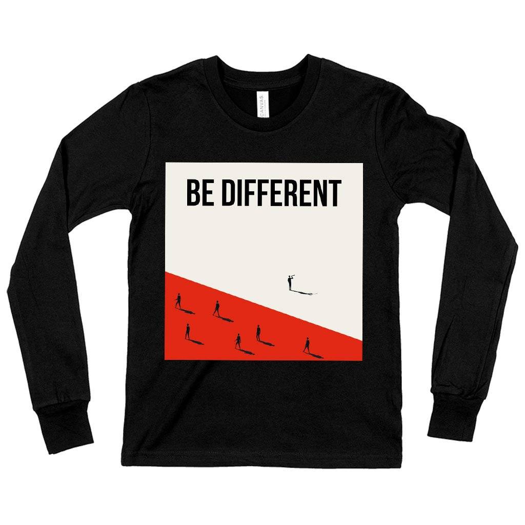 60695-be9a87.jpeg Kids' Be Different Long Sleeve T-Shirt - Printed T-Shirts Kids & Baby Kids' Clothing Color : Black|Gray Triblend|Dark Gray Heather