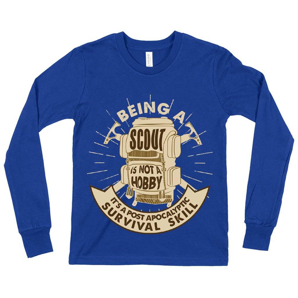 60696-013dc3.jpeg Kids' Being a Scout Is Not a Hobby Long Sleeve T-Shirt - Boy Scout T-Shirts - Scouting T-Shirt Kids & Baby Kids' Clothing Color : True Royal Blue|Dark Gray Heather|Black