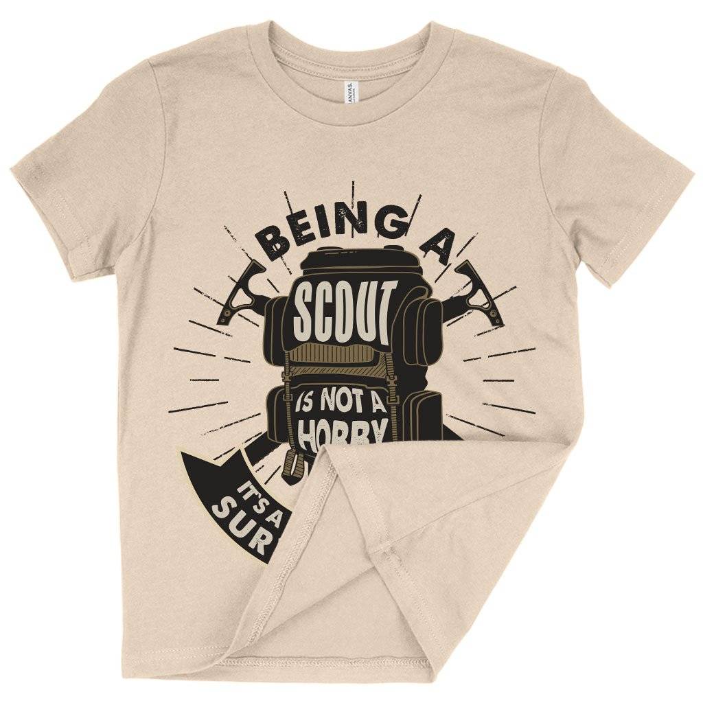 60697-f49bc1.jpeg Kids' Being a Scout Is Not a Hobby T-Shirt - Boy Scout T-Shirts - Scouting T-Shirt Kids & Baby Kids' Clothing Color : White|Natural|Mustard