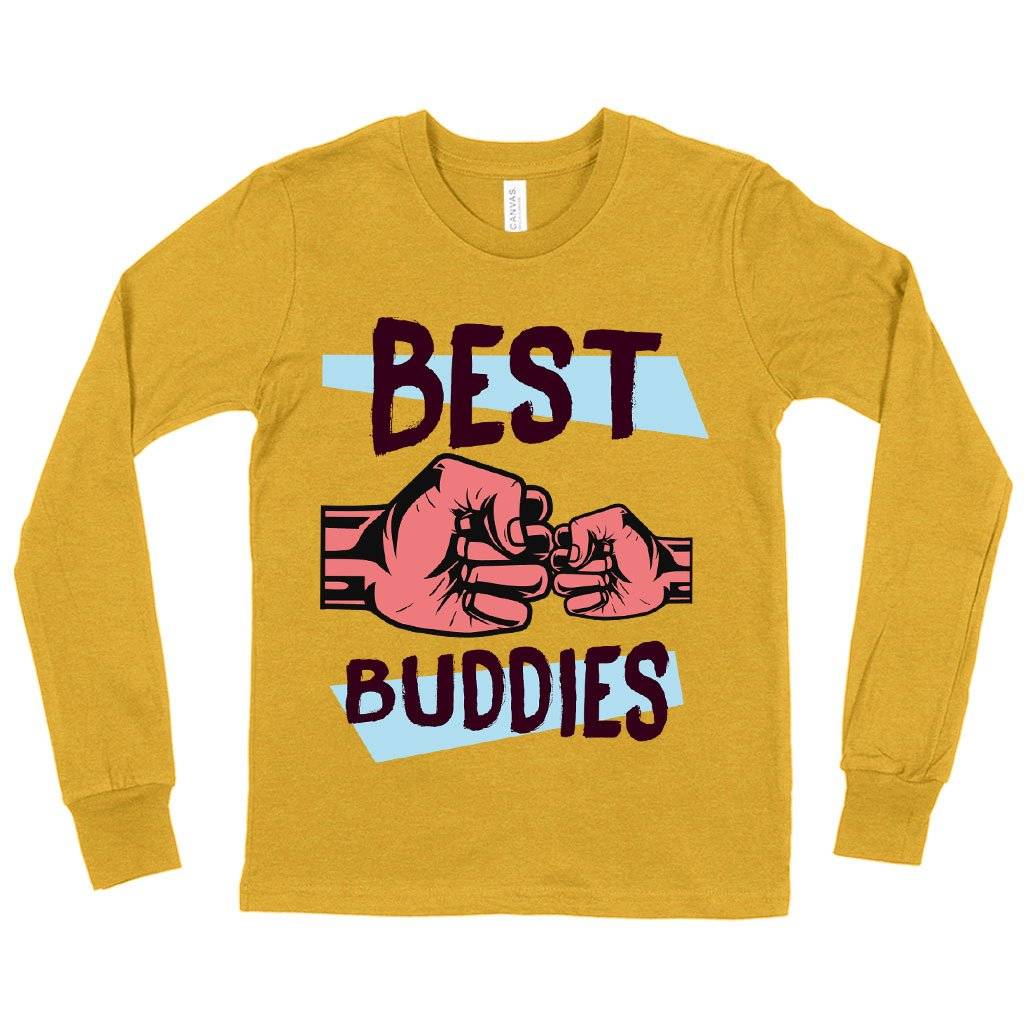 60699-2958a4.jpeg Kids' Best Buddies Long Sleeve T-Shirt - Best Friend Tee Shirts Kids & Baby Kids' Clothing Color : Heather Yellow Gold|True Royal Blue|White