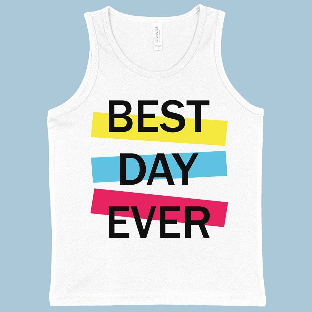 60703-76b947.jpeg Kids' Best Day Ever Tank - Graphic Tanks Kids & Baby Kids' Clothing Color : White|Athletic Heather|Black